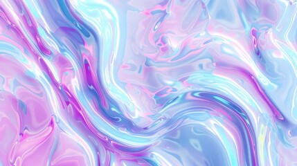 Obraz premium Seamless 80s holographic pink and blue frosted molten plastic jelly waves background texture - trendy iridescent abstract neon webpunk or vaporwave aesthetic surreal wavy marble