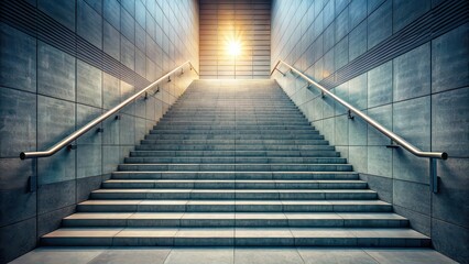 Obraz premium Stairs leading up and down in search of treasure , exploration, discovery, adventure, staircase, steps, climb, descent, journey, quest