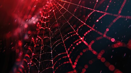 Spider web from a side perspective