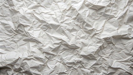 Fototapeta premium White crumpled paper background, white, crumpled, paper, background, texture, wrinkled, blank, empty, surface, vintage