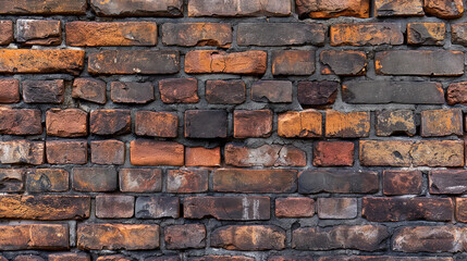 Obraz premium Brick wall with red brick, red brick background.