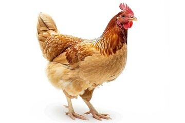 Fototapeta premium hen on isolated background