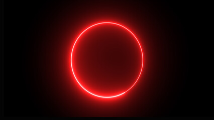 Eclipse the ring of fire, Abstract beautiful colorful neon circle frame loading icon background illustration.