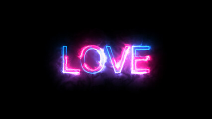 Abstract love light with Neon illustration love heart design rainbow glow .vector design