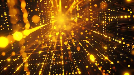 Futuristic Cyber Monday Banner with Dynamic Design, Black and Yellow
