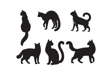 International Cat Day silhouette vector design Illustration