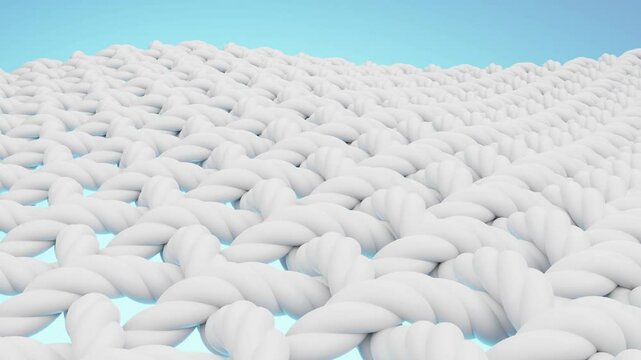 Water deep cleaning cloth. 3D water arrow remove stain. Macro fabric fiber of clothing. Disinfecting of washing machine. Antibacterial, remove dust, washing powder in advertising. 3d animation render.