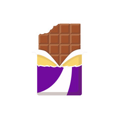 Flat Chocolate Bar Element Illustrations