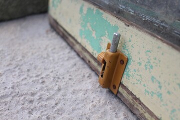 Wooden window lock in Javanese traditional house