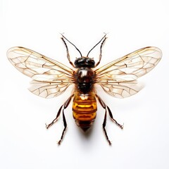 A firefly photography on white background.