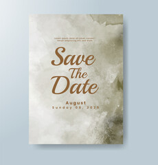 Watercolor Minimal Card. Classic Vector Design Cards. Wedding Abstract Background Invitation Art Template. Set of Creative Illustrations for Brochure, Cover Design. Minimalistic Watercolor Artwork.