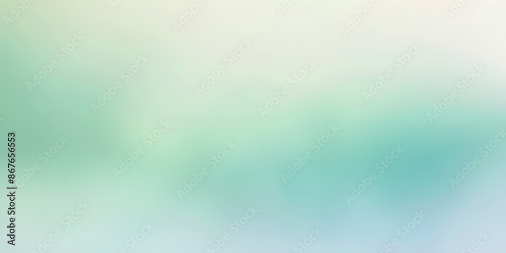 Wall mural Smooth gradient background transitioning from pale blue to mint green, offering a fresh and calming look, perfect for spring products or wellness items 