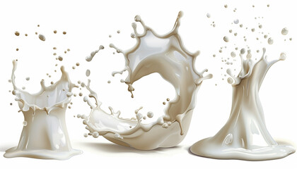 Naklejka premium milk splash isolated on black