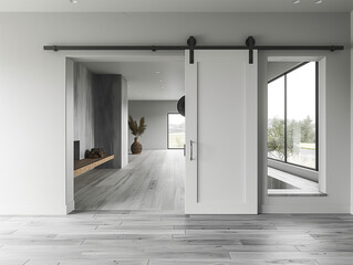 interior of modern entrance to a house