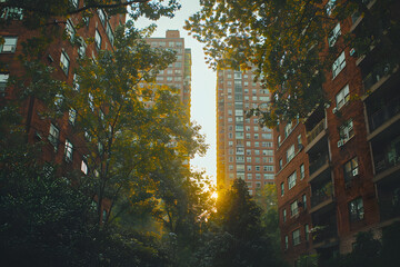 Vibrant Real Estate Community Gathering, Urban Lifestyle and Diversity