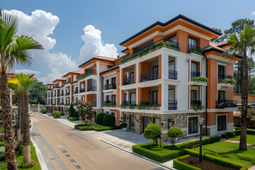 Obraz premium Exclusive Villa Community: Luxurious Living Amidst Serene Surroundings