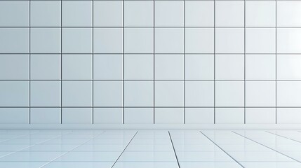 A minimalistic and elegant banner template featuring a blank white sign against a textured, light blue wall background, ideal for business promotions and marketing materials.