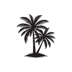 Obraz premium Coconut Tree silhouette Vector
