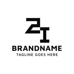 Letters ZI Monogram Logo Set, suitable for any business with IZ or ZI initials