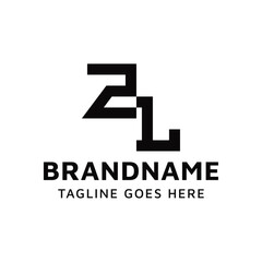 Letters ZL Monogram Logo Set, suitable for any business with LZ or ZL initials