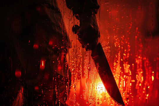 A killer holding a knife