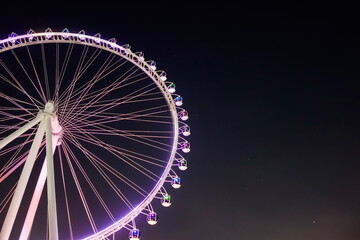 Sao Paulo, Brazil: Roda Rico, largest Ferris wheel in Latin America. Night scene