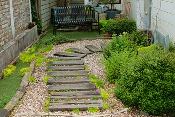 stone steps in the garden