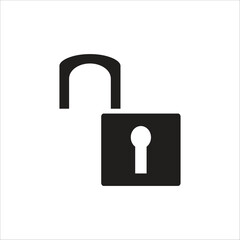 lock vector icon line template