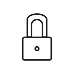 lock vector icon line template