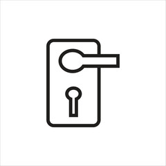 lock vector icon line template