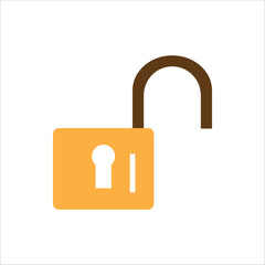 lock vector icon line template