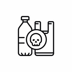 no plastic pollution prohibited icon