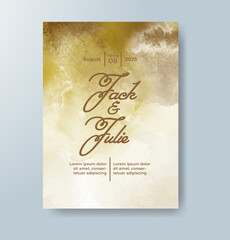 Watercolor Minimal Card. Classic Vector Design Cards. Wedding Abstract Background Invitation Art Template. Set of Creative Illustrations for Brochure, Cover Design. Minimalistic Watercolor Artwork.