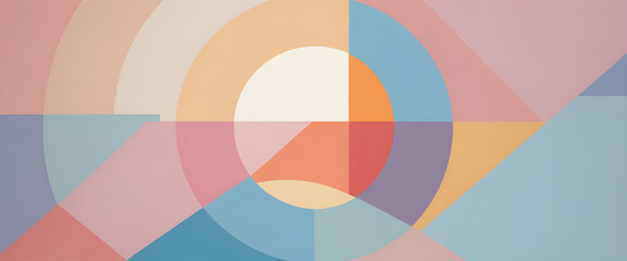 Obraz premium illustrazione con elementi geometrici a tema minimalista astratto contemporaneo