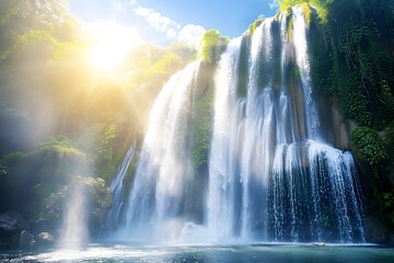 Beautiful waterfall in the nature