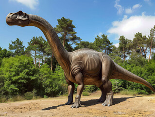 Fototapeta premium Brontosaurus in the habitat