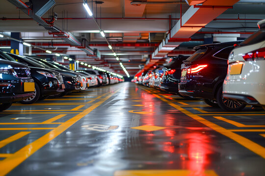 Covered, underground car parking
