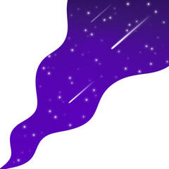 Fototapeta premium purple and blue galaxy with stars. Fantasy imagination Deep space and meteor. space exploration. The spaceship sails alone in the starry universe.