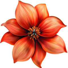 Obraz premium A vibrant red flower with delicate petals, perfect for nature-themed projects and botanical illustrations. High-quality and detailed image.