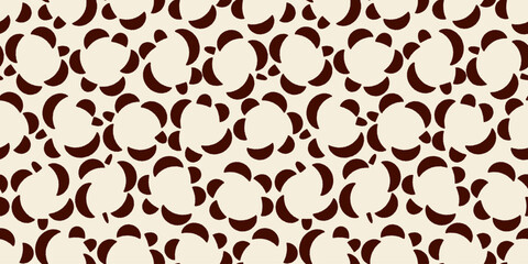 Scandinavian botanical illustration background. Seamless pattern.Vector. 北欧風有機的なイラストパターン