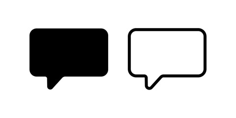 Speech Bubble icon set. chat sign. flat illustration of vector icon on white background