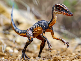 Obraz premium Compsognathus in the habitat