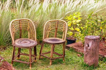 Fototapeta premium panoramic background of high mountain scenery, overlooking the atmosphere of the sea, trees and wind blowing in a cool blur, spontaneous beauty