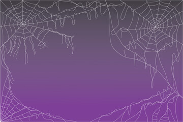 Spider web vector illustration, Halloween background, Halloween element design	