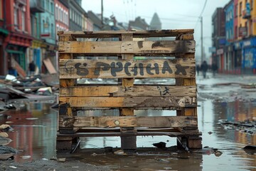 natural disaster in the city professional advertising food photography