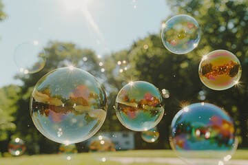 The Floating soap bubble professional photography