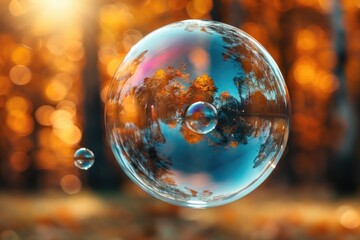 The Floating soap bubble professional photography