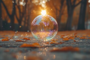 The Floating soap bubble professional photography