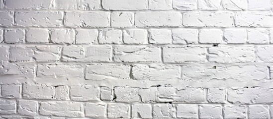 Obraz premium White brick wall could be utilized as a backdrop.