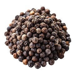 Obraz premium Pile of Black Peppercorns on White Background